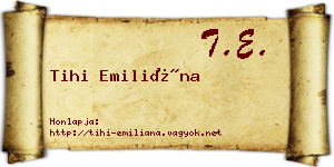 Tihi Emiliána névjegykártya